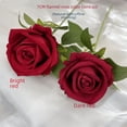 thumbnail image 2 of Simulación de flor de rosa de una sola mano, franela, cascada de rosas, simulación de flor, decoración del hogar para boda, flor falsa, 2 of 4