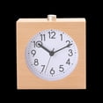 thumbnail image 3 of Shisuyan Wood Desk Clock Beige 1Pcs 3.9X3.8X1.6In, 3 of 9