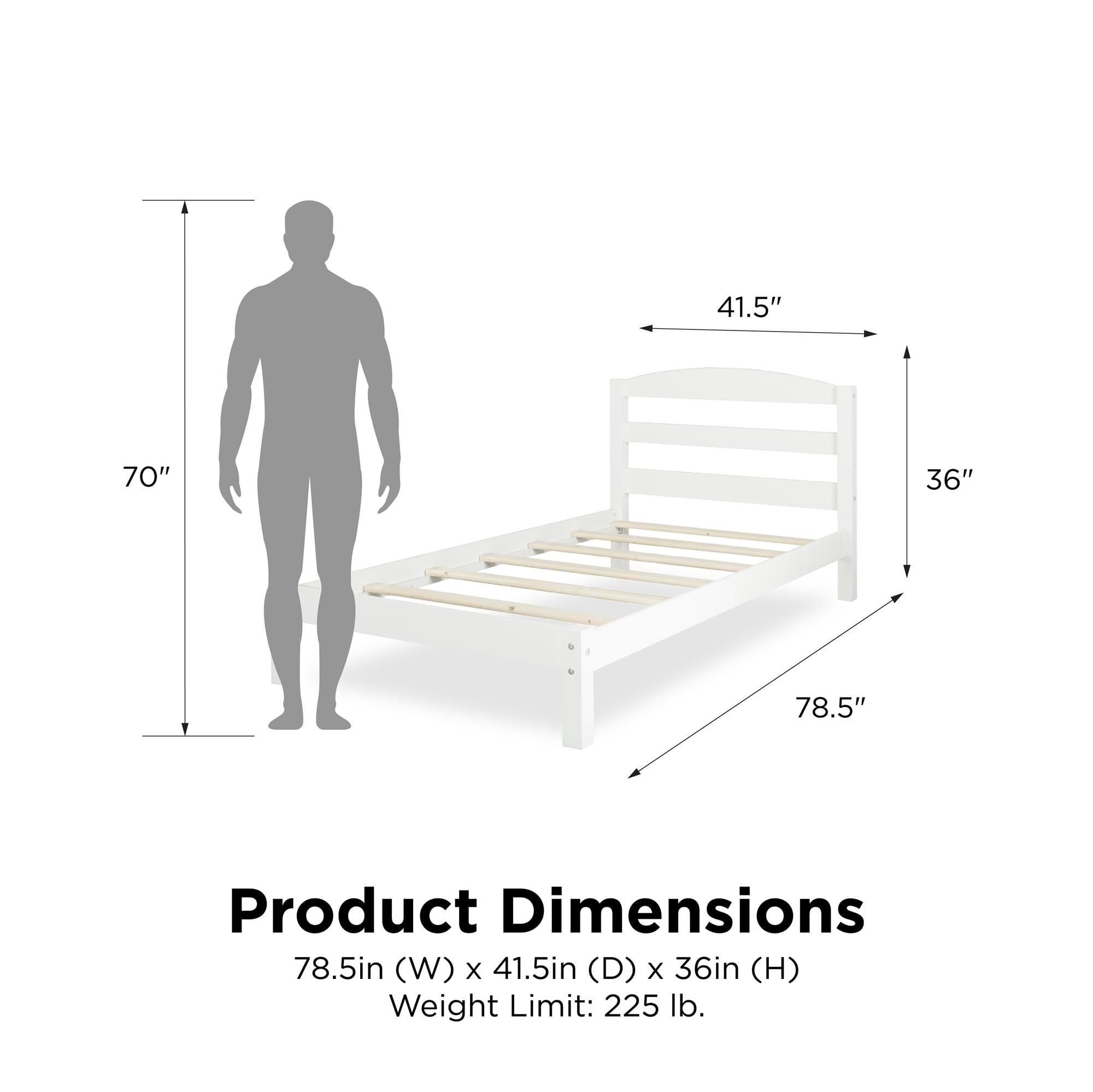 Better Homes & Gardens Leighton Kids Twin Size Bed, Wood Platform Bed  Frame, Off-White 
