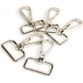 thumbnail image 1 of czcpp-12 Pcs D Ring Swivel Lobster Claw Clasp, Push Gate Snap Hooks Trigger Clips(Silver, 1 1/4 inch), 1 of 4