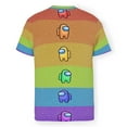 Among Us Game Men's Printed Milk Silk Short Sleeve TShirt