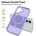 thumbnail image 4 of For iPhone 16 Phone Case, Matte Magnetic,Support for Magsafe,Lightweight & Slim,Translucent Frosted Shockproof Protective Rugged Scratch-Resistant Phone Case Cover,Purple, 4 of 6