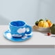 thumbnail image 4 of Taza de cerámica para café, 250 ml, grande, con posavasos. Ideal para chocolate o bebidas frías. Azul, 4 of 7