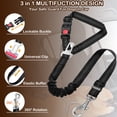 thumbnail image 4 of 2 Pcs Dog Seat Belt for Car, 3-in-1 Dog Car Harness with Adjustable Metal Buckle and Elastic Bungee Leash for All Lifestages Doggy, 4 of 8