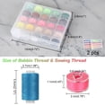 thumbnail image 3 of KOOVON 50pcs Sewing Thread Kit 50pcs Prewound Bobbins with Case Polyester Thread for Hand & Sewing Machine 50 Colors, 3 of 7