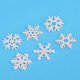 thumbnail image 1 of 100Pcs Snowflake Pattern Wooden Scrapbooking White DIY Craft Decorative Pendant Supplies100pcs 3.5cm, 1 of 3