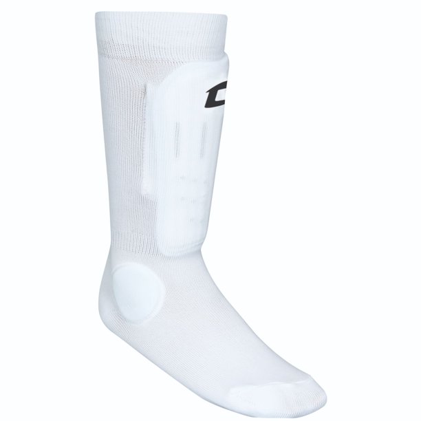 Champro Sock Style Shin Guard White Medium Large
