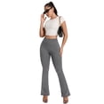 thumbnail image 2 of ValueVibe Flare Leggings for Women High Waisted Stretch Yoga Pants Soft Bootcut Workout Leggings, Gray S, 2 of 7