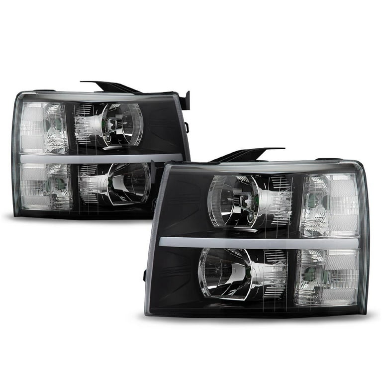G-Plus LED DRL Headlights Bumper Headlamps Fit for 2007-2014 Chevy