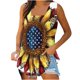 thumbnail image 2 of Puntoco Camisetas básicas sin mangas para mujer Camiseta sin mangas con cuello estampado del Día de la Independencia para mujer Camiseta holgada sin mangas, 2 of 5