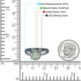 thumbnail image 4 of Natural Green Amethyst Prasiolite Black Tone Silver Size-8 Art Deco Round Split Shank Vintage Style Halo CZ Wedding Engagement Rings For Women 925 Sterling Silver, 4 of 6