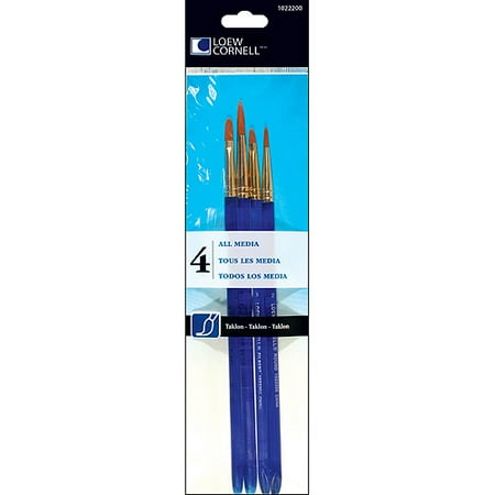 Loew-Cornell Taklon Craft Brush Set, 4-Pack