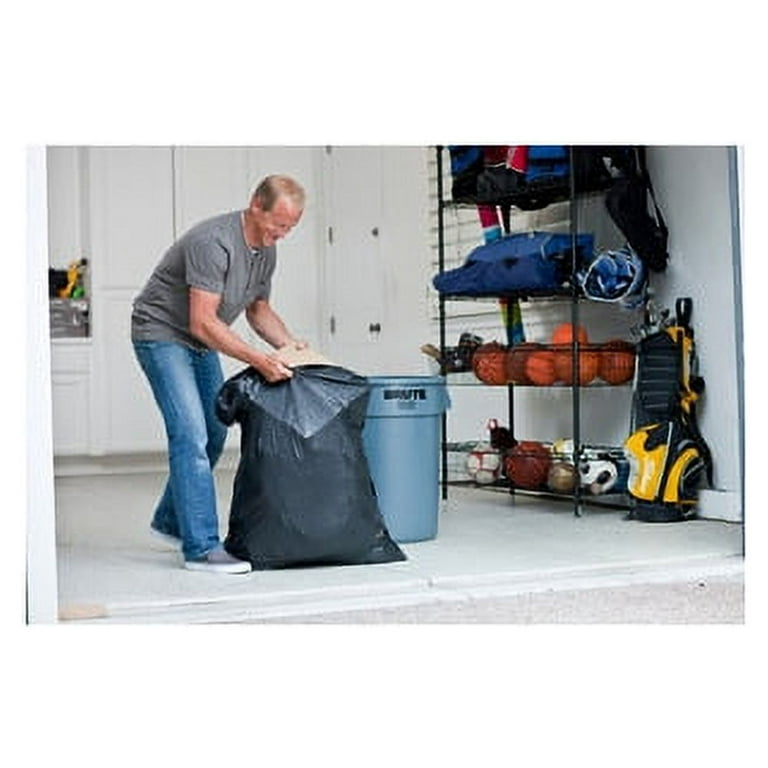 Glad ForceFlexPlus Drawstring Large Trash Bags Large Size - 30 gal - Black  - 25/Each - 25 Per Box - Home, Office 