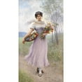 thumbnail image 3 of Eugen von Blaas 10x14 Black Modern Framed Museum Art Print Titled - Girl in a Lilac -Colored Dress, 3 of 5