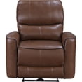 thumbnail image 4 of JERFIT Modern Power Recliner Chair with USB Port, Saddle Brown Upholstered Leather Recliner for Living Room, Small Space, 4 of 10