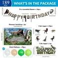 189 Pcs Dinosaur Tableware DHF10 Tablecloth Party Supplies Set for 24