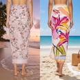 thumbnail image 2 of 2Pcs Sarong Beach Coverups for Women, Long Chiffon Bikini Sheer Wrap Skirt for Swimsuit Poolside Summer Vacation, 2 of 7
