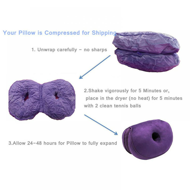 Donut Pillow for Tailbone Pain-100% Memory Foam Hemorrhoids Pain Relief  Office Chair Cushion for Back, Sciatica, Orthopedic Surgery Recovery
