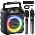 thumbnail image 1 of Máquina de karaoke portátil Famiresang Bluetooth con 2 micrófonos, 1 of 7