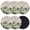 Beige, variant on Summer Tropical Leaves Coasters Set of 6, Gray Palm Trees Botanical Absorbent Coasters for Drinks, Coaster for Bar Office Dining Coffee Table Accessories Decor, Non Slip Round Desk Coaster