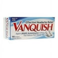 thumbnail image 2 of (6 pack) Vanquish Effective Headache Relief – Aspirin (NSAID), Acetaminophen, Caffeine, 100 Analgesic Coated Caplets, 2 of 9