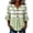 04# Green, variant on Ihhxva Women's Cotton Tops Striped V-Neck Blouse Loose Fit Button Detail Ruffle Sleeve Top Casual Summer Chic Flowy Tunic with Breathable S-2XL