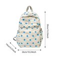 thumbnail image 3 of Polka Dot Nylon Daypack, Multi Pocket Casual Backpack, Ultra Lightweight Large Capacity Bookbag for Daily Commute Campus Travel, 3 of 8
