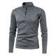 thumbnail image 1 of Suéter térmico de polar Meitianfacai con cremallera de un cuarto para hombre, jersey ligero de manga larga para exteriores, suéteres casuales de cuello alto, 1 of 4