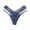 Dark Blue, variant on Low Rise Thong for Women, Hollow Out Ice Silk Panties, Breathable Mesh Strappy Briefs for Daily Wear, Lightweight Stretchy Lingerie with Bow Detail for Summer Comfort, 1-Pack