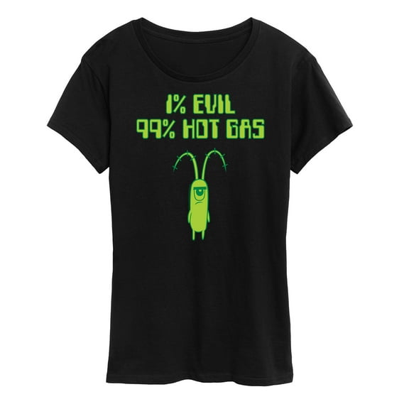 SpongeBob SquarePants - Plankton One Percent Evil - Women's Short Sleeve Graphic T-Shirt