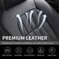 thumbnail image 4 of FLORICH Waterproof Leather Seat Cover Front Seat, Universal Auto Seat Protectors for Sedans & Compact SUVs, Airbag Compatible, Black, 4 of 8