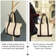 thumbnail image 3 of Bolsa de lona ecológica para la compra, bolso de hombro informal para niñas., 3 of 7