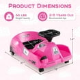 thumbnail image 3 of Costway 12V Ride on Toy Car Electric Go Kart with Cleaning Fun & Remote Control Rose red, 3 of 10