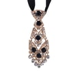 thumbnail image 2 of Corbata pequeña de diamantes metálicos para hombre, pajarita para vestido de boda, cuello de flores, corbata de cristal brillante para traje de caballero para niños, 2 of 4