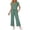 Set-84Green, variant on LEWKW Two Piece Lounge Sets for Women Short Sleeve Button Henley Top & Cropped Capris Pants Casual Summer Comfy Sleepwear Wide Leg Matching Outfits
