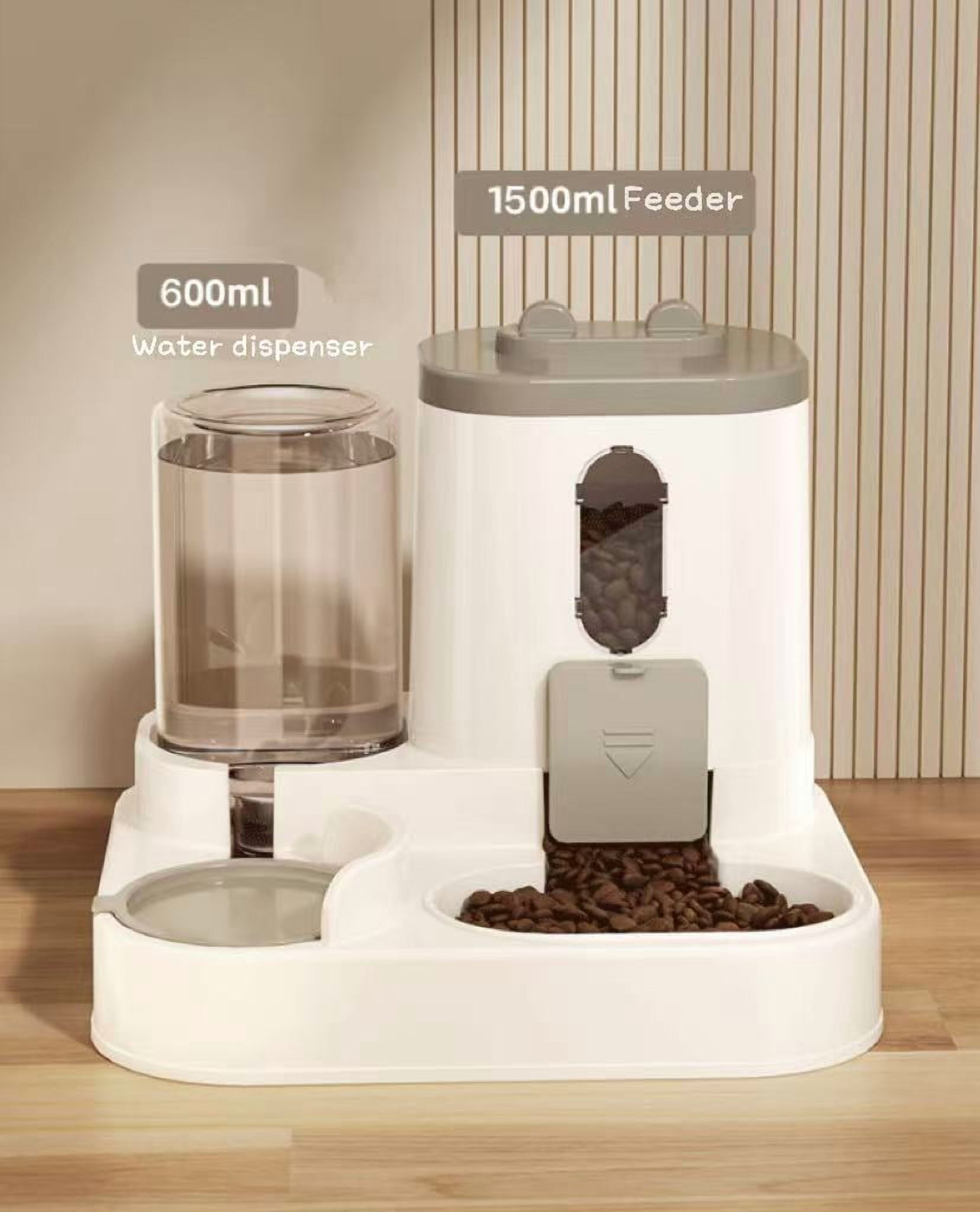 LilyLustre Pet feeding and drinking integrated automatic water feeder Automatic feeder cat water food pet bowl automatic food
