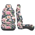 thumbnail image 2 of LAKIMCT Pink Magnolia Flower Car Seat Covers Vehicle Front Seat Covers Universal Fit Seat Protector, 2 of 9