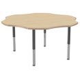 thumbnail image 1 of ECR4Kids 60in Flower Premium Thermo-Fused Adjustable Activity Table Maple/Maple/Black - Super Leg, 1 of 8