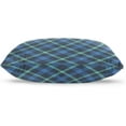 thumbnail image 5 of Blue Green Tartan Plaid Velvet Oblong Lumbar Plush Throw Pillow Cover/Shams Cushion Case - 20x26in - Decorative Invisible Zipper Design for Couch Sofa Pillowcase Only, 5 of 5