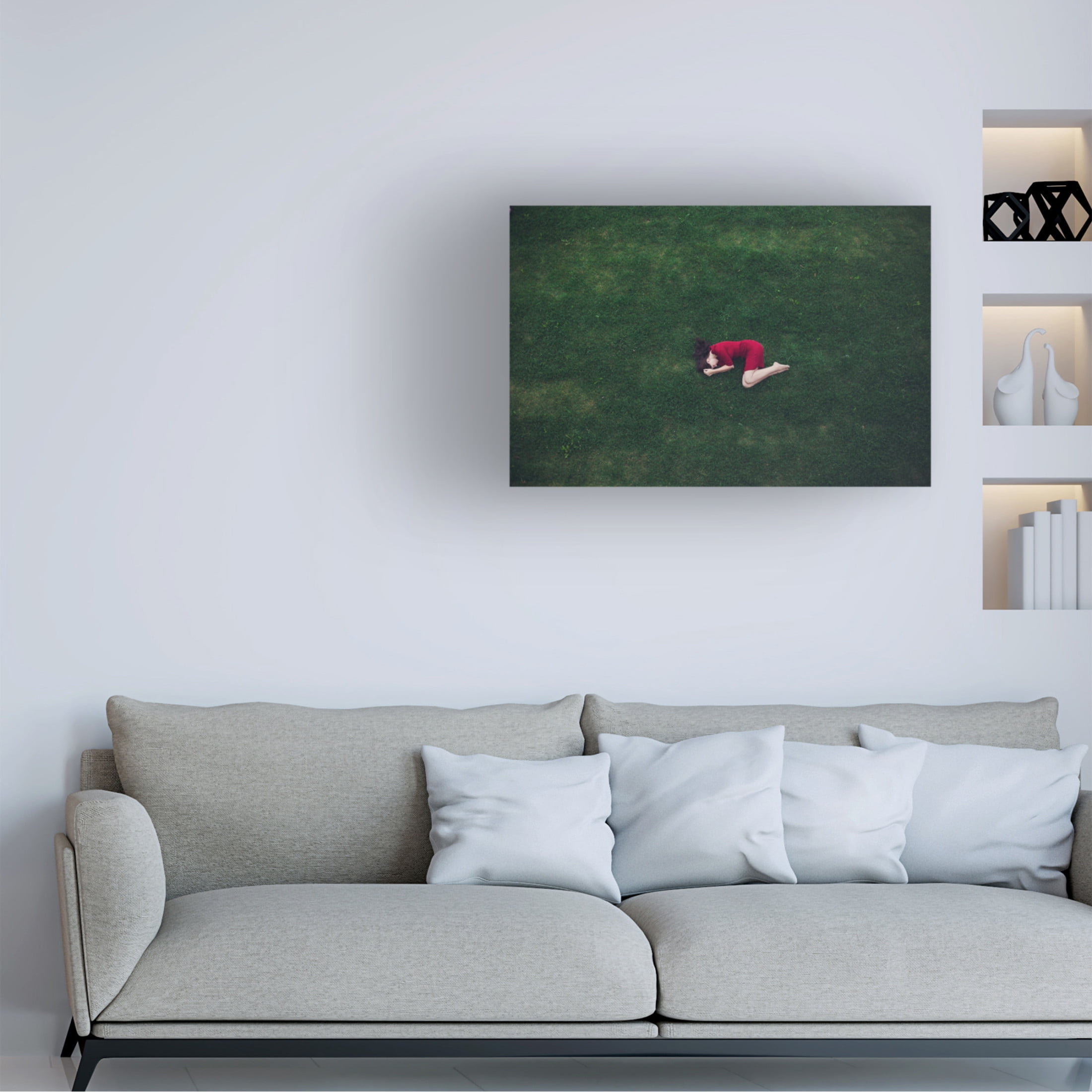 Canvas Wall Art - Tatiana Koshutina 'In Red' Wall Art for Living Room, Bedroom, or Office D?cor by Trademark Fine Art - 24 x 16 Inches