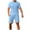 Light Blue, variant on Casual Sets for Men 2 Piece Outfits Button Shirt and Shorts Mens Summer Workout Business Athletic Running Gym Tracksuit Set