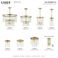 thumbnail image 4 of Livex Lighting  Elizabeth Antique Brass 4 Light Pendant Chandelier, 51064-01 - 18"W x 19.5"H, 4 of 11