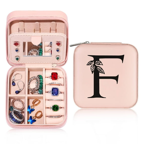 AUNOOL Travel Essentials Jewelry Box for Women Necklace Earring Organizer Ring Box Jewelry Boxes for Women Birthday Gifts for Women