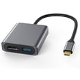 thumbnail image 1 of Adaptador compatible de tipo c a HDMI con cable blindado trenzado Convertidor de video de alta velocidad Carcasa de aluminio portátil Concentrador USB-C 4K Kearding EL005199-00B, 1 of 2