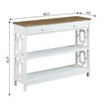 thumbnail image 4 of Pemberly Row Contemporary One-Drawer Console Table in White Wood Finish, 4 of 7