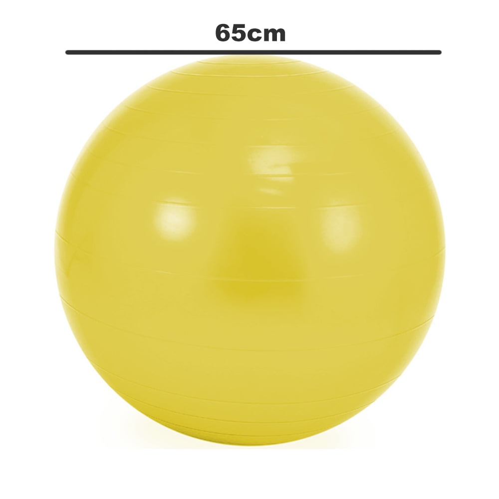 Extra Thick Yoga Ball Exercise Ball, Heavy Duty Swiss Ball for Balance, Stability, Pregnancy, Physical Therapy，yellow，65cm