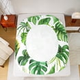 thumbnail image 5 of Manfei Tropical Botanical Leaves Bed Sheets,Monstera Leaf King Sheets,Green Plam Sheet Set For Adults,Super Cozy Room Decor,4pcs, 5 of 7