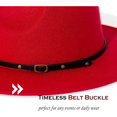 thumbnail image 3 of SURJDE Women Belt Buckle Fedora Hat, 3 of 6