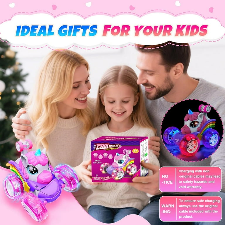 Annexfun Unicorn Toys, Remote Control Car for girls Age 3 4 5 6