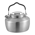 thumbnail image 4 of Hervidor de agua multiusos para acampar al aire libre, de acero inoxidable, para té y café Plata esmerilada de 15 l, 4 of 7
